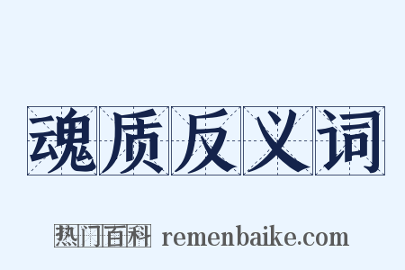 魂质反义词是什么意思的图片